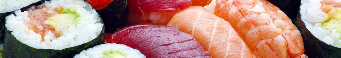 Eating Asian Fusion Chinese Japanese Sushi at Red Fish restaurant in Arlington, TN.